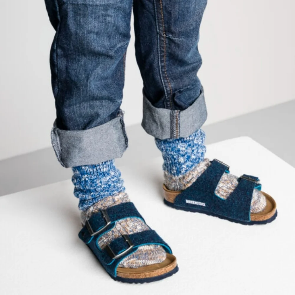 NWT Boy's Birkenstock Slub Block Socks